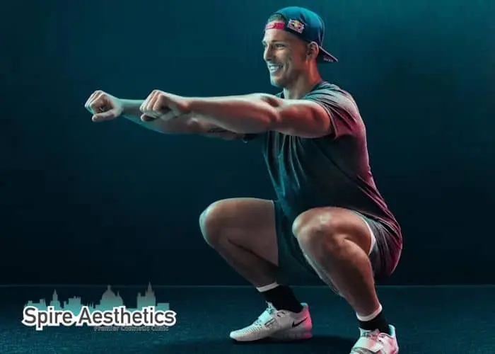 Image of man build leg muscle Bloxwich through exercise